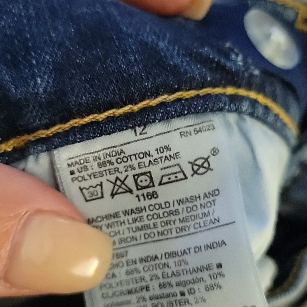 Adjustable Waist Distressed Jeans